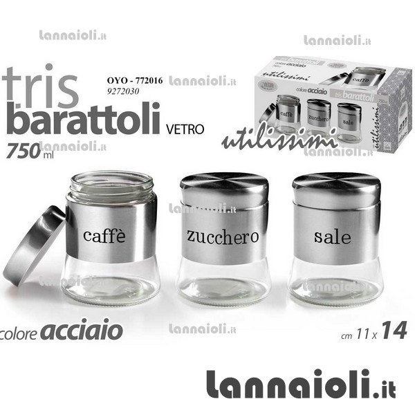 BARATTOLI VETRO-INOX PZ.3 